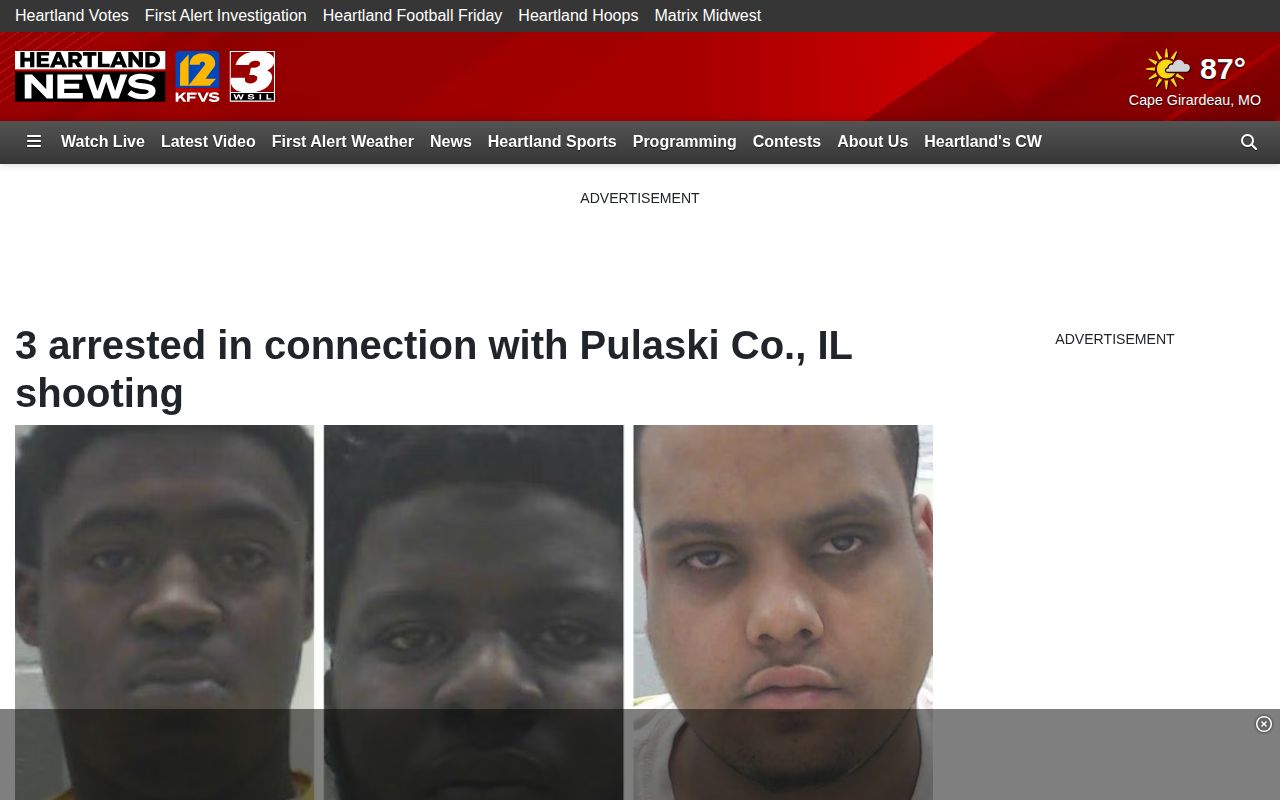 Pulaski County event-specific arrest report from regional news